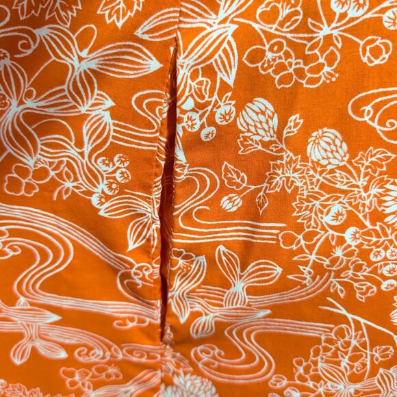 Vintage Mei Jan Of Hawaii Womens Size 10 Orange Aloha Tropical S/S Pocket Dress - Picture 9 of 12
